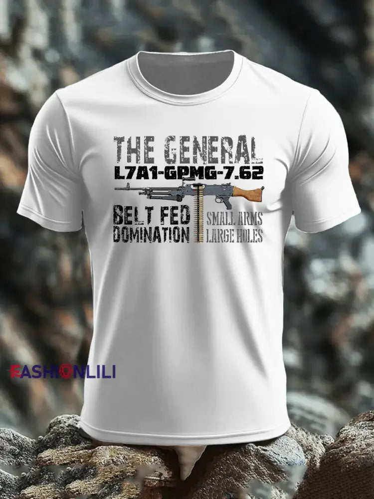 Men’s British Veteran imitation cotton short-sleeved T-shirt White / S