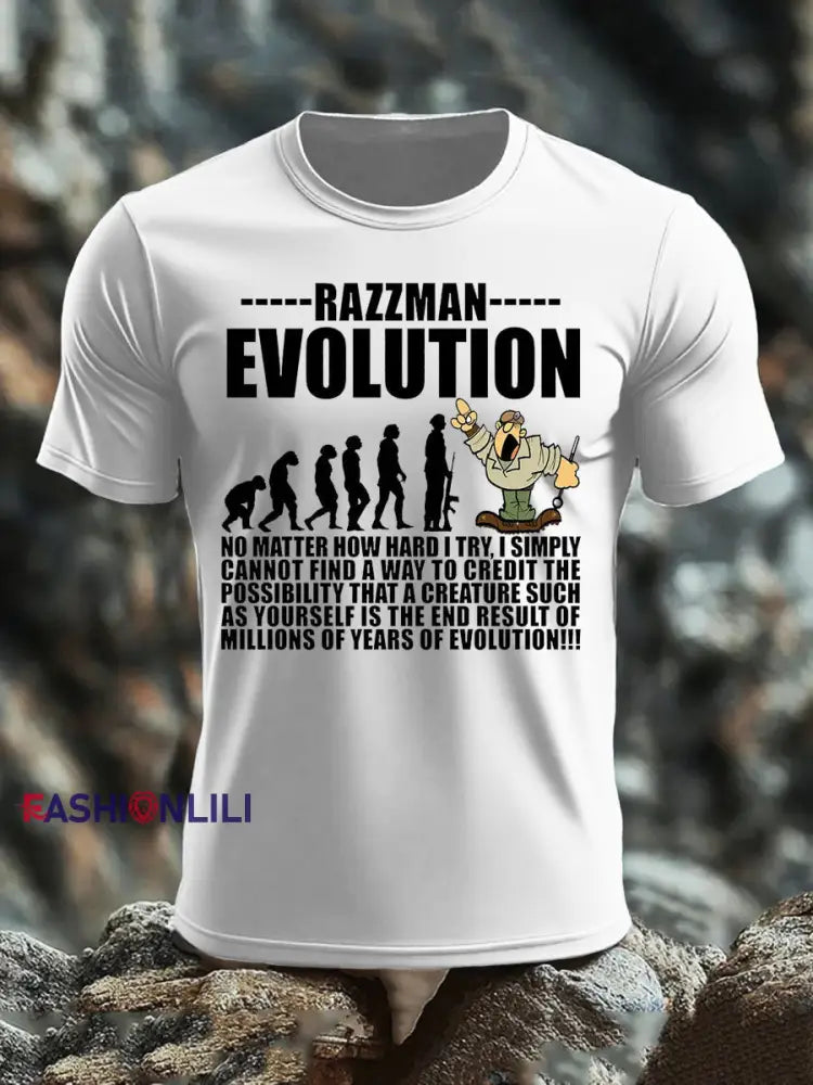Men’s British Veteran imitation cotton short sleeved T shirt White / S