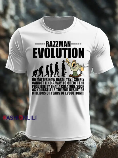 Men’s British Veteran imitation cotton short sleeved T shirt White / S