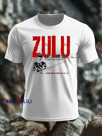 Men’s British Veteran imitation cotton short-sleeved T-shirt White / S