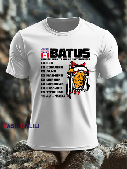 Men’s British Veteran imitation cotton short sleeved T shirt White / S