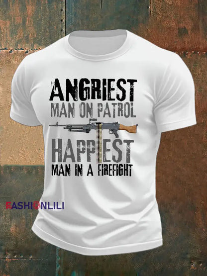 Men’s British Veteran imitation cotton short sleeved T shirt White / S