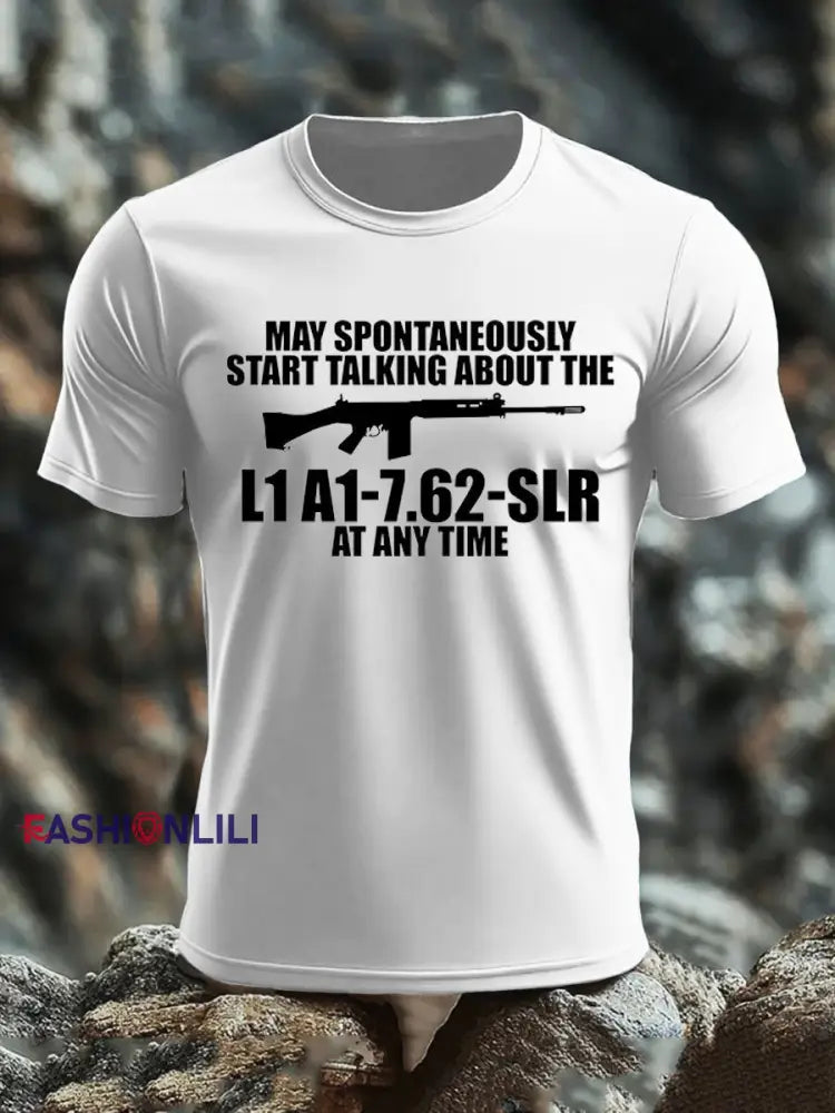Men’s British Veteran imitation cotton short-sleeved T-shirt White / S