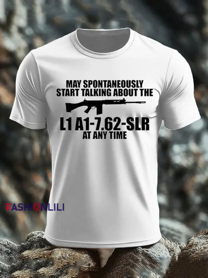 Men’s British Veteran imitation cotton short-sleeved T-shirt White / S