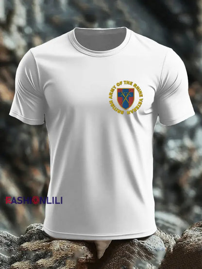 Men’s British Veteran imitation cotton short sleeved T shirt White / S