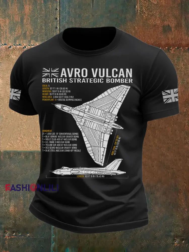 Men’s British Veteran Printed short sleeves t shirt Black / S