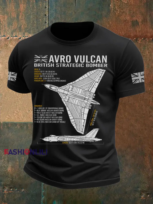 Men’s British Veteran Printed short sleeves t shirt Black / S