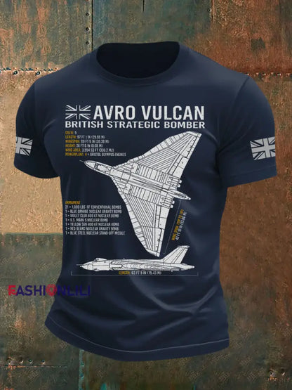 Men’s British Veteran Printed short sleeves t shirt Navy Blue / S