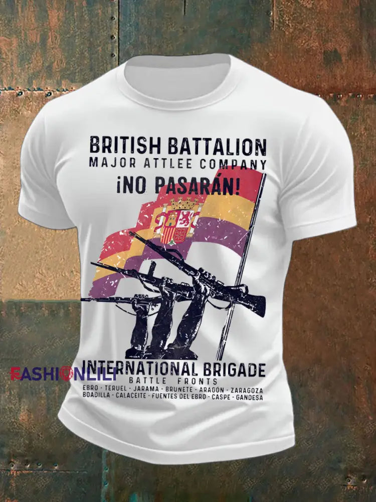 Men’s British Veteran Printed short sleeves t shirt White / S