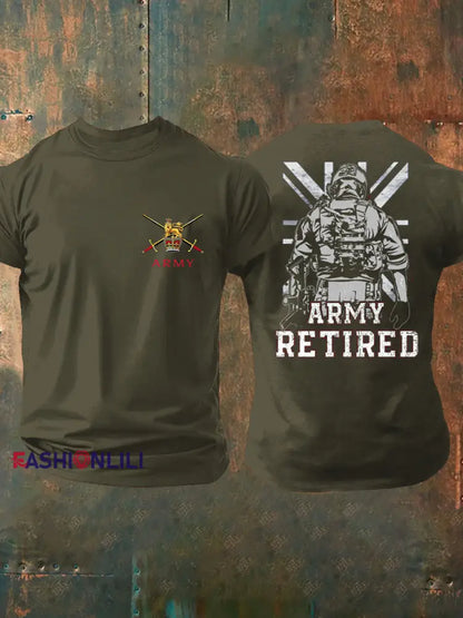 Men’s British Veteran Printed T-shirt Army Green / S