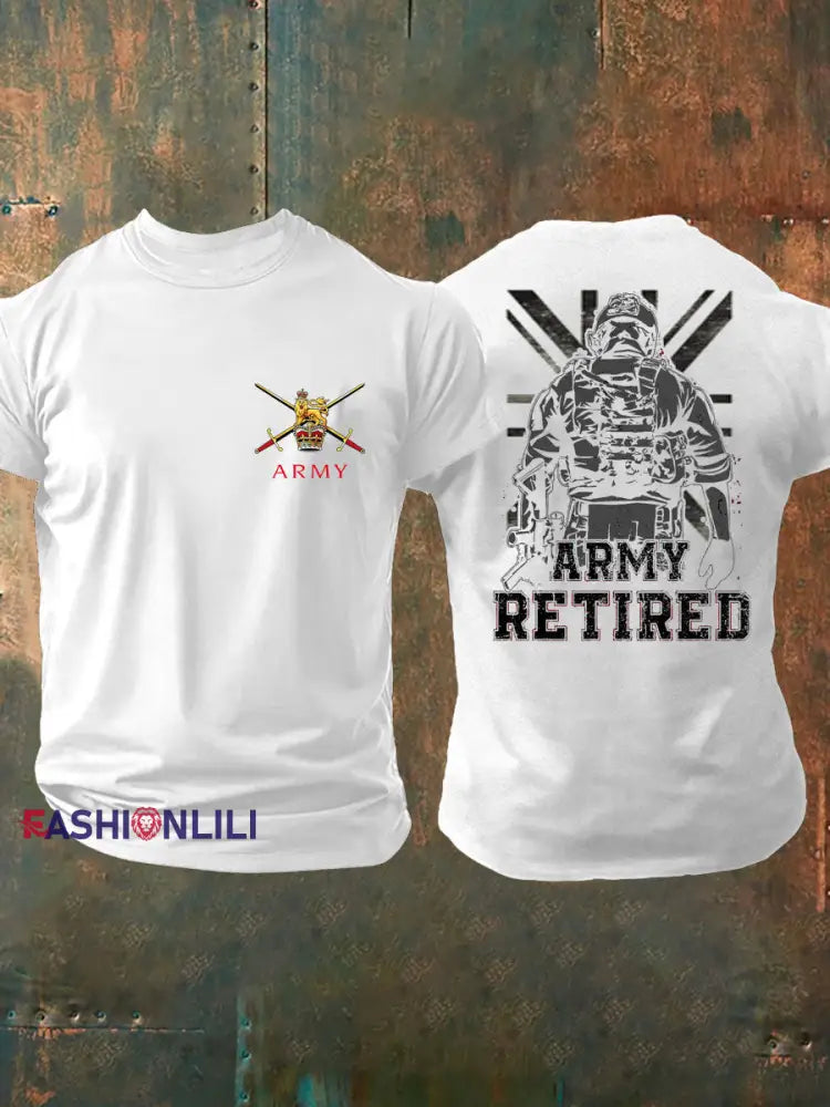 Men’s British Veteran Printed T-shirt White / S