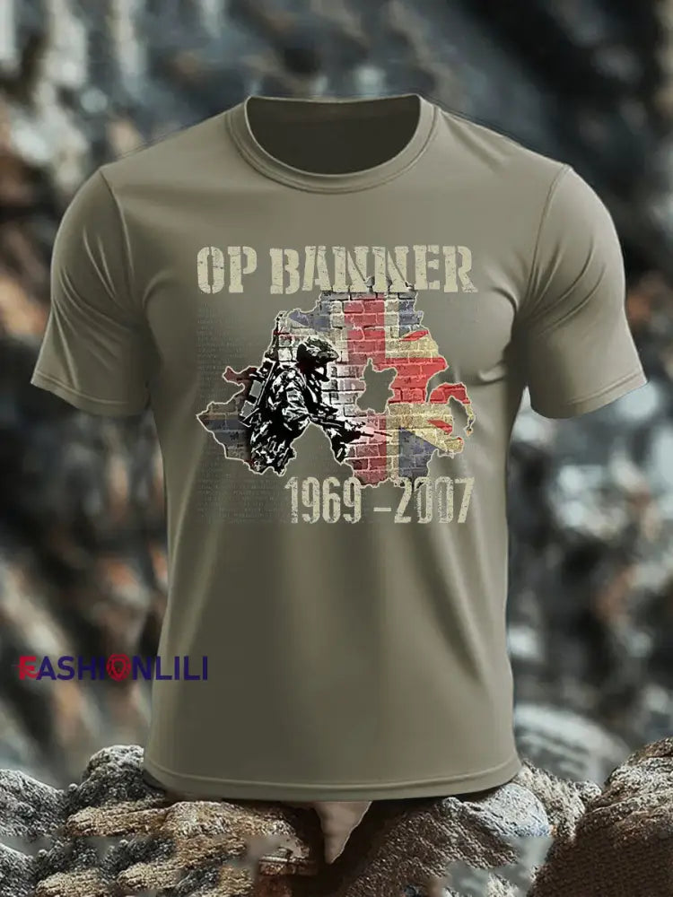 Men’s British Veteran short sleeves t-shirt Army Green / S