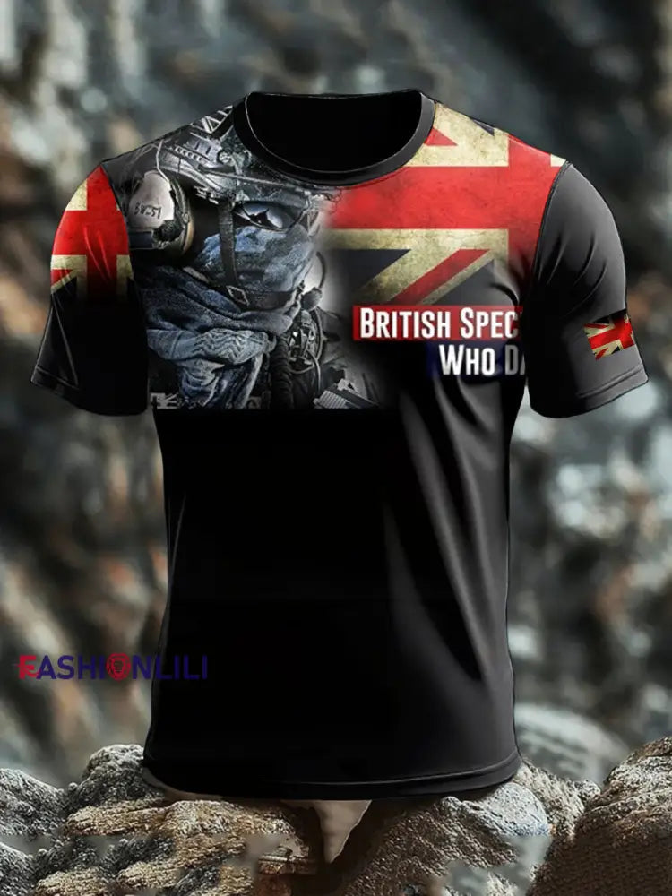 Men’s British Veteran short sleeves t shirt As picture / S