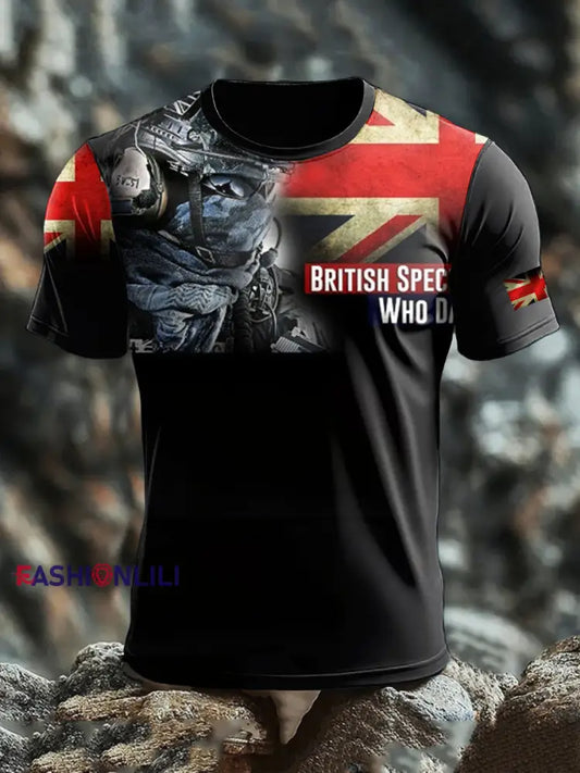 Men’s British Veteran short sleeves t shirt As picture / S