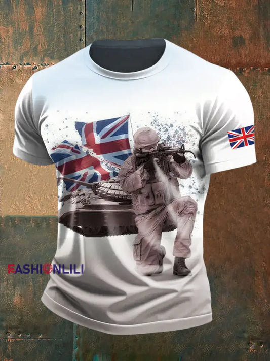 Men’s british veteran short sleeves t shirt As picture / S