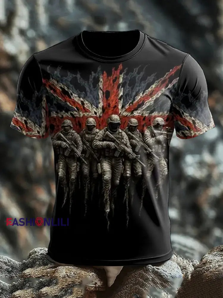 Men’s British Veteran short sleeves t shirt As picture / S