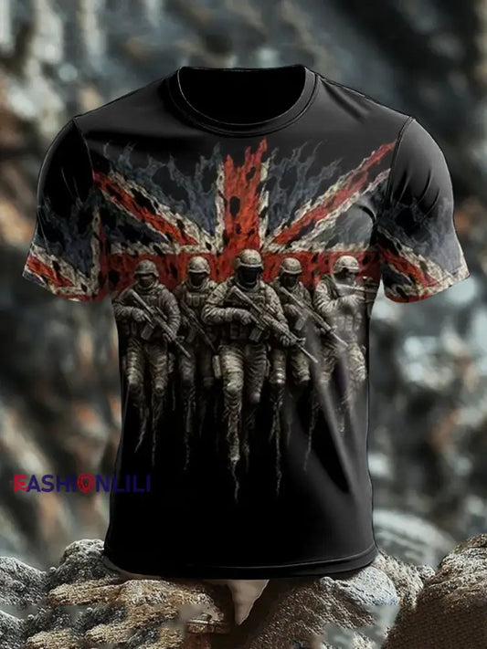 Men’s British Veteran short sleeves t shirt As picture / S