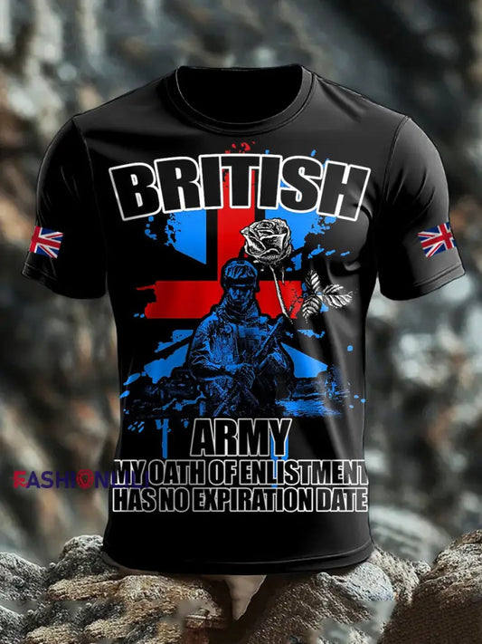 Men’s British Veteran short sleeves t shirt Black / S
