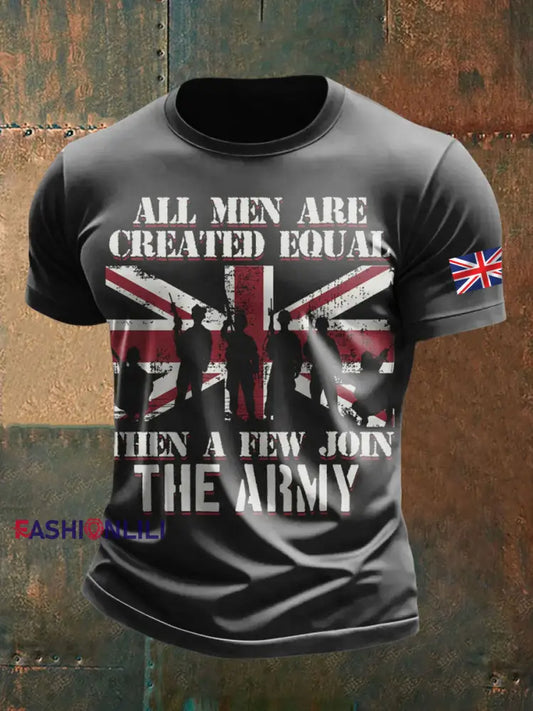 Men’s british veteran short sleeves t shirt Black / S