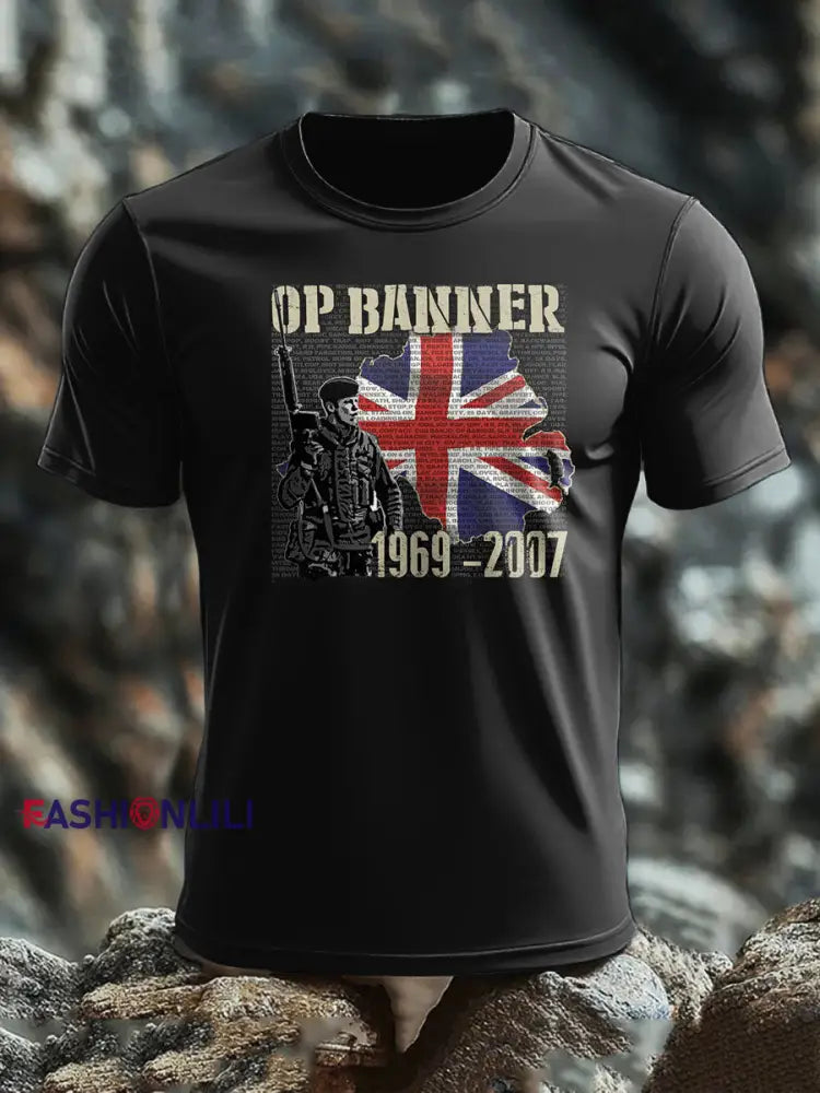 Men’s British Veteran short sleeves t-shirt Black / S