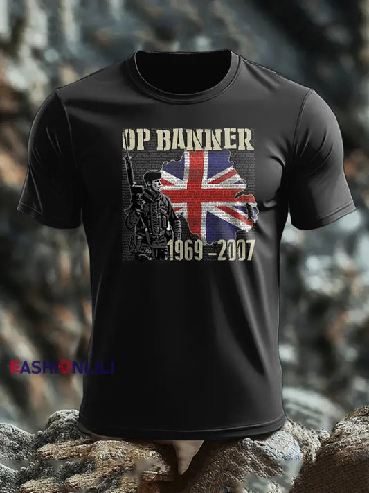 Men’s British Veteran short sleeves t-shirt Black / S