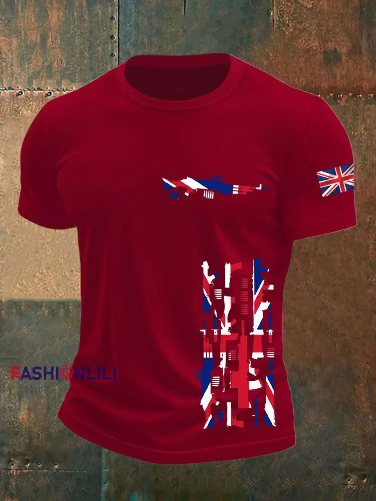 Men’s British Veteran short sleeves t-shirt Deep Red / S