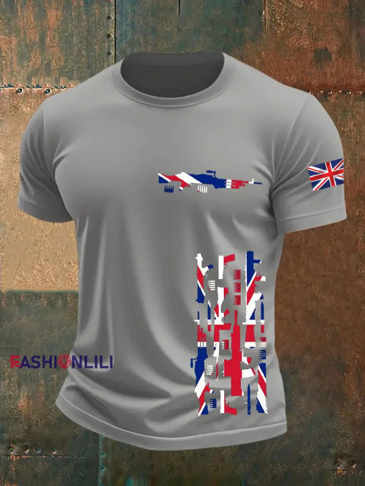 Men’s British Veteran short sleeves t-shirt Light Gray / S