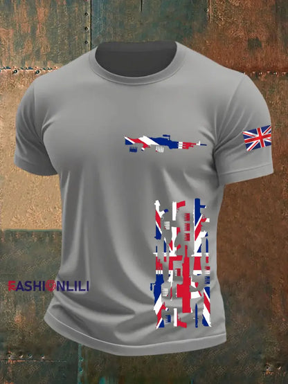 Men’s British Veteran short sleeves t-shirt Light Gray / S