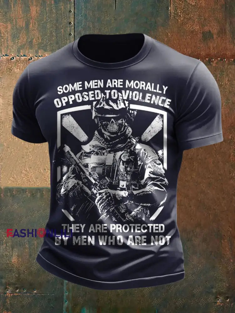 Men’s British Veteran short sleeves t-shirt Navy Blue / S
