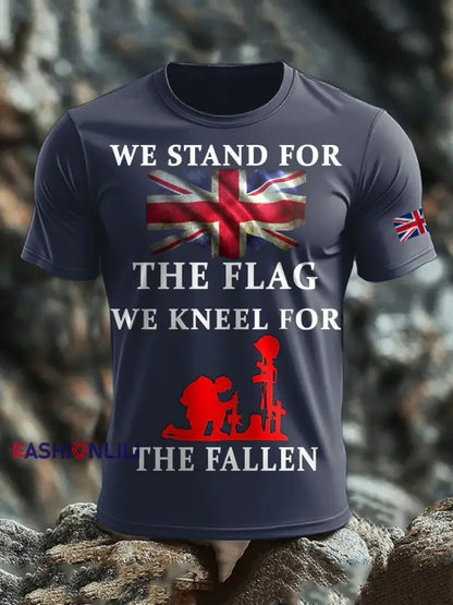Men’s British Veteran short sleeves t-shirt Navy Blue / S