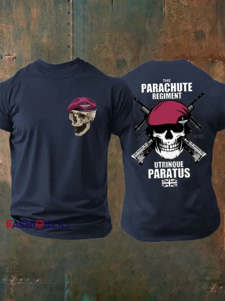Men’s British Veteran short sleeves T-shirt Navy Blue / S