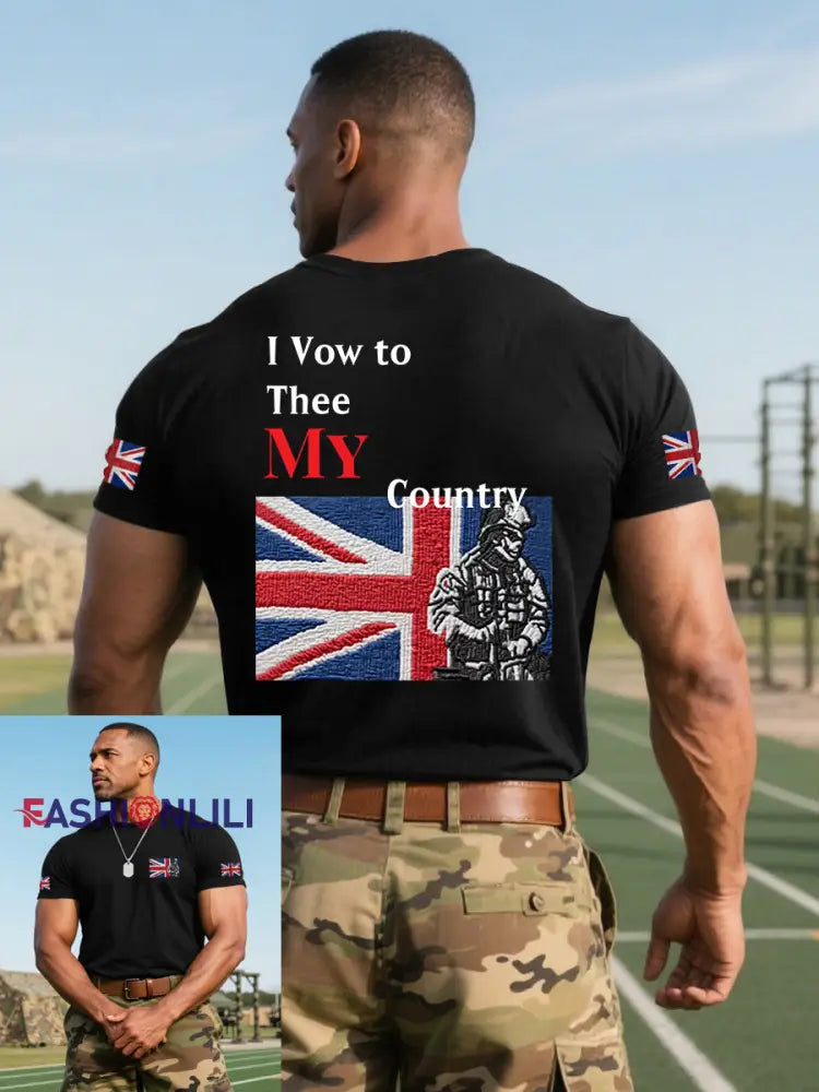 Men’s British Veteran T-Shirt Black / S