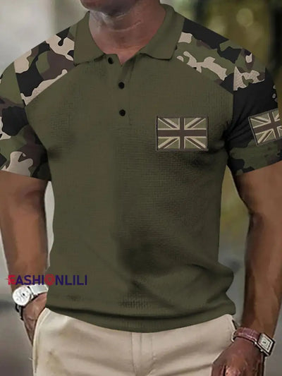 Men’s Business Style Badge Top Army Green / S
