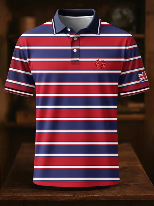 Men’s Business Style Badge Top Red / S