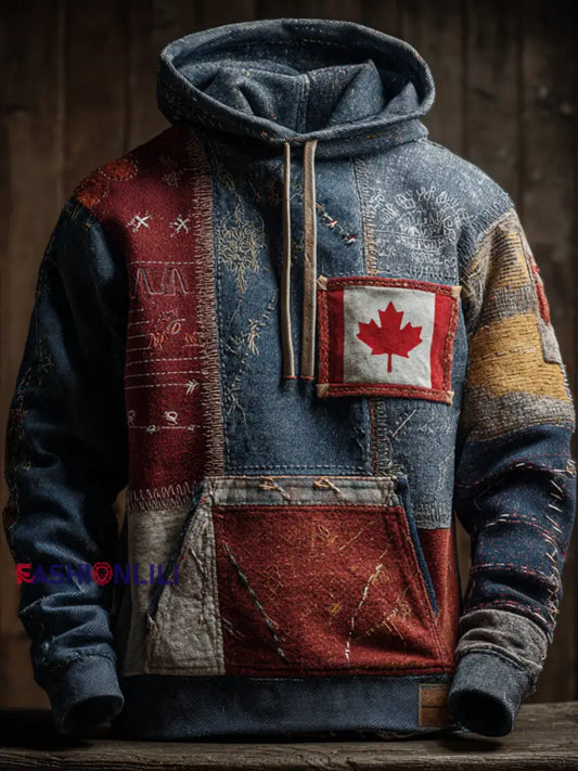 Men’s Canada Print Casual Hoodie As picture / S