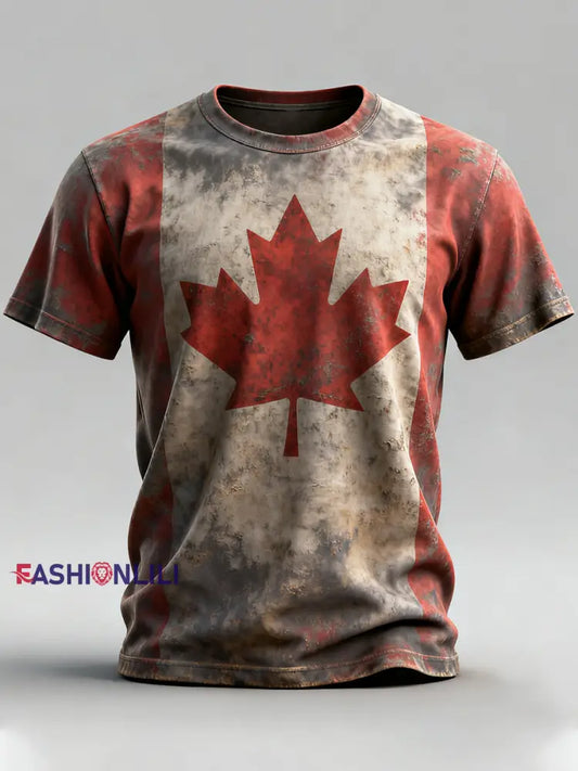 Men’s Canada Print Casual T-shirt As picture / S