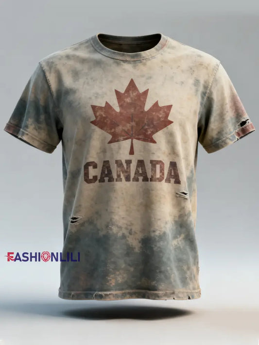 Men’s Canada Print Casual T-shirt As picture / S