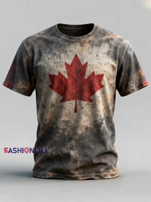 Men’s Canada Print Casual T-shirt As picture / S