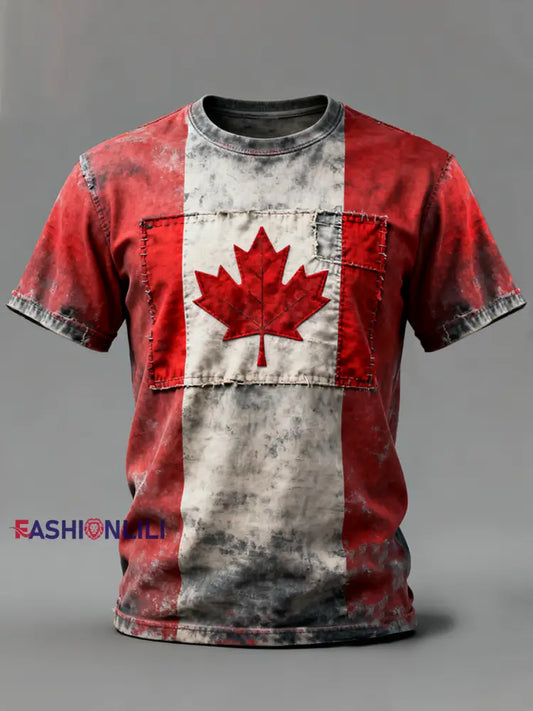 Men’s Canada Print Casual T-shirt Red / S