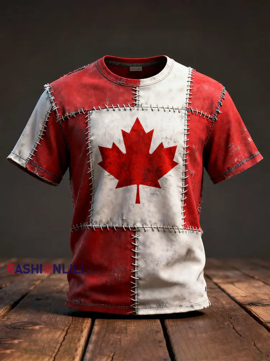 Men’s Canada Print Casual T-shirt Red / S