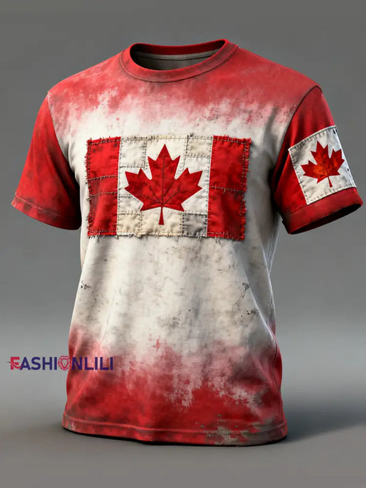 Men’s Canada Print Casual T-shirt Red / S