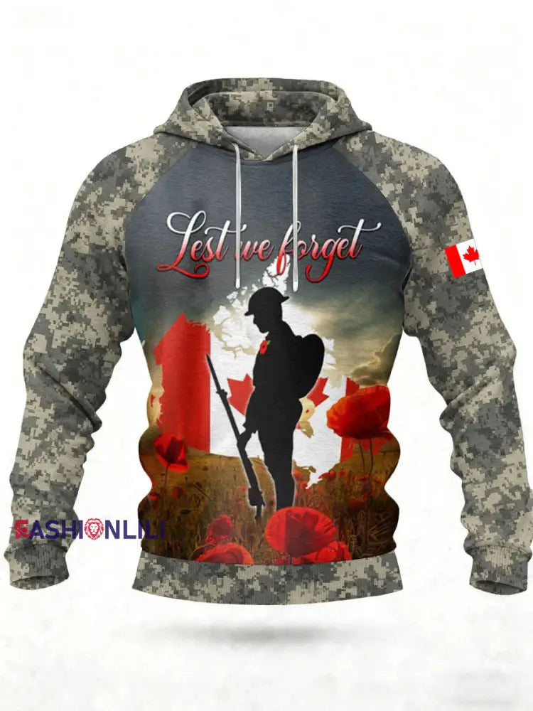 Men’s CANADA Printed Casual Hoodie As picture / S