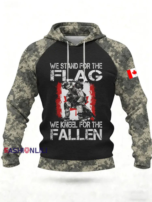 Men’s CANADA Printed Casual Hoodie Black / S