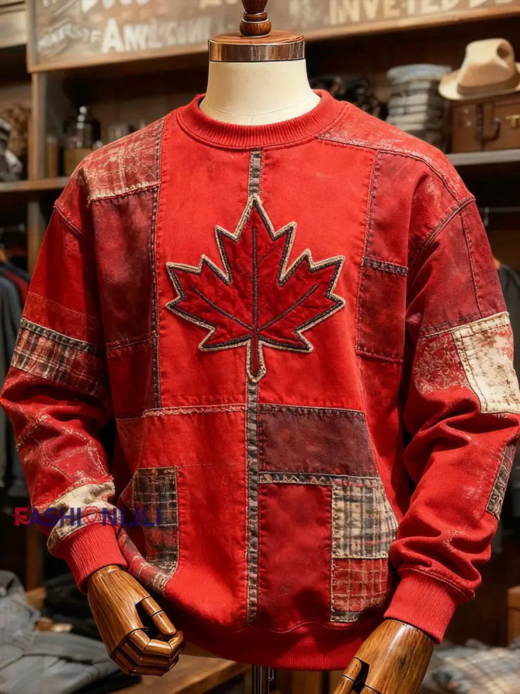 Men’s Canadian Vintage Maple Leaf Sweatshirts Red / S