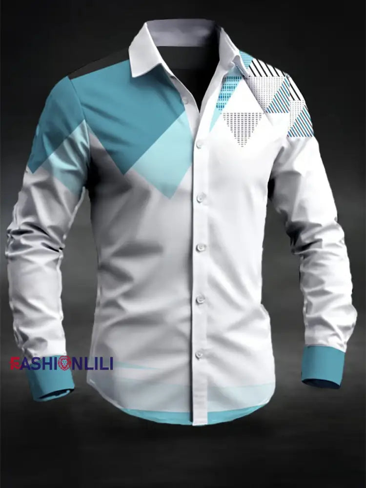 Men’s Casual Business Shirt As picture / S