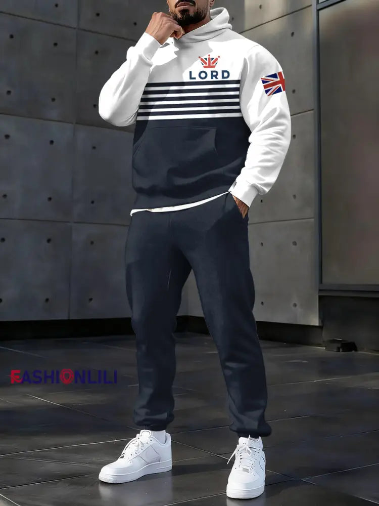 Men’s Casual Hoodie And Pants Set As picture / S