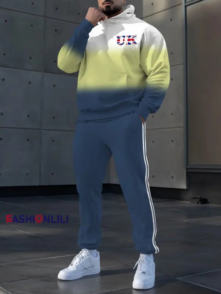 Men’s Casual Hoodie And Pants Set As picture / S