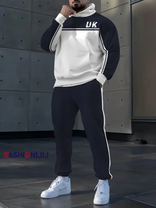Men’s Casual Hoodie And Pants Set As picture / S
