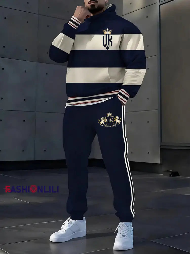 Men’s Casual Hoodie And Pants Set As picture / S