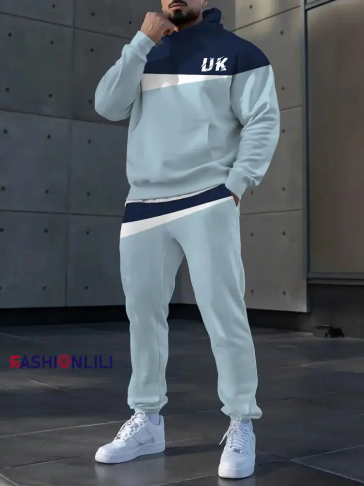 Men’s Casual Hoodie And Pants Set As picture / S